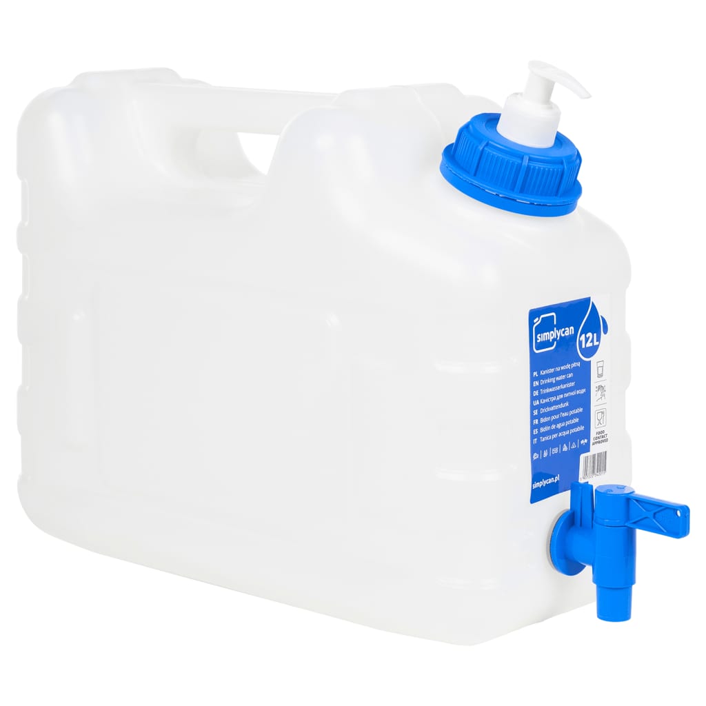 Garrafa de agua con grifo plástico transparente 15 litros