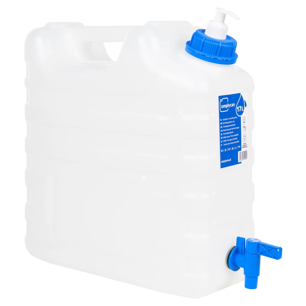 Garrafa de agua con grifo plástico transparente 15 litros