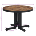Mesa de centro redonda teca reciclada maciza Ø55x40 cm