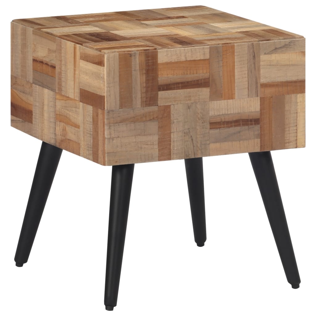 Mesa auxiliar teca reciclada maciza 40x40x45 cm