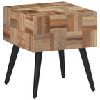 Mesa auxiliar teca reciclada maciza 40x40x45 cm