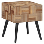 Mesa auxiliar teca reciclada maciza 40x40x45 cm