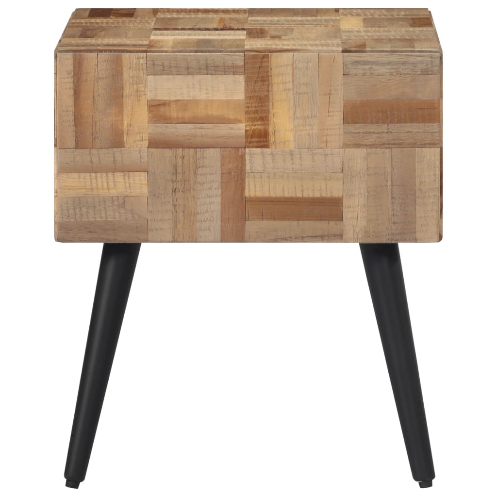 Mesa auxiliar teca reciclada maciza 40x40x45 cm