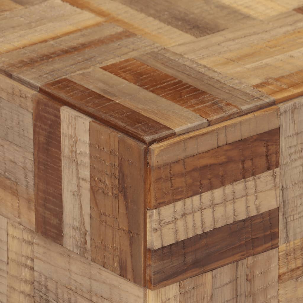Mesa auxiliar teca reciclada maciza 40x40x45 cm