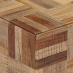 Mesa auxiliar teca reciclada maciza 40x40x45 cm
