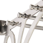 Soporte de equipaje con perchas y espejo de pared aluminio