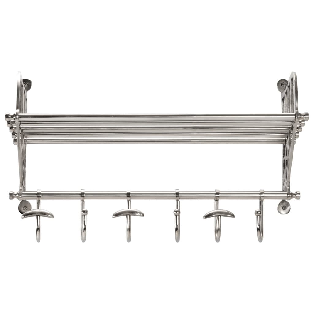 Soporte de equipaje con perchas de pared aluminio