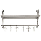 Soporte de equipaje con perchas de pared aluminio