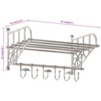 Soporte de equipaje con perchas de pared aluminio