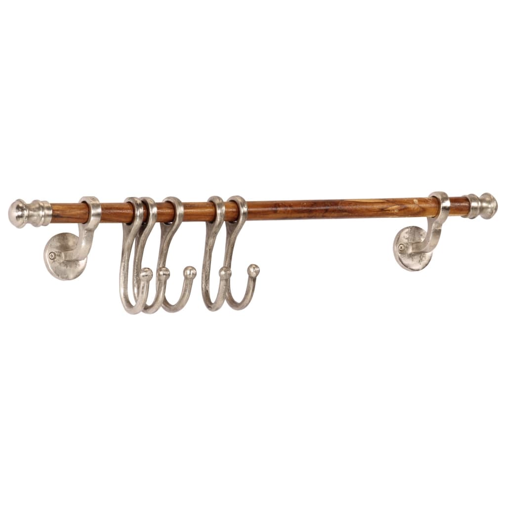 Perchero de pared aluminio 75x15 cm