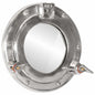 Porthole wall mirror, aluminum and glass Ø23 cm