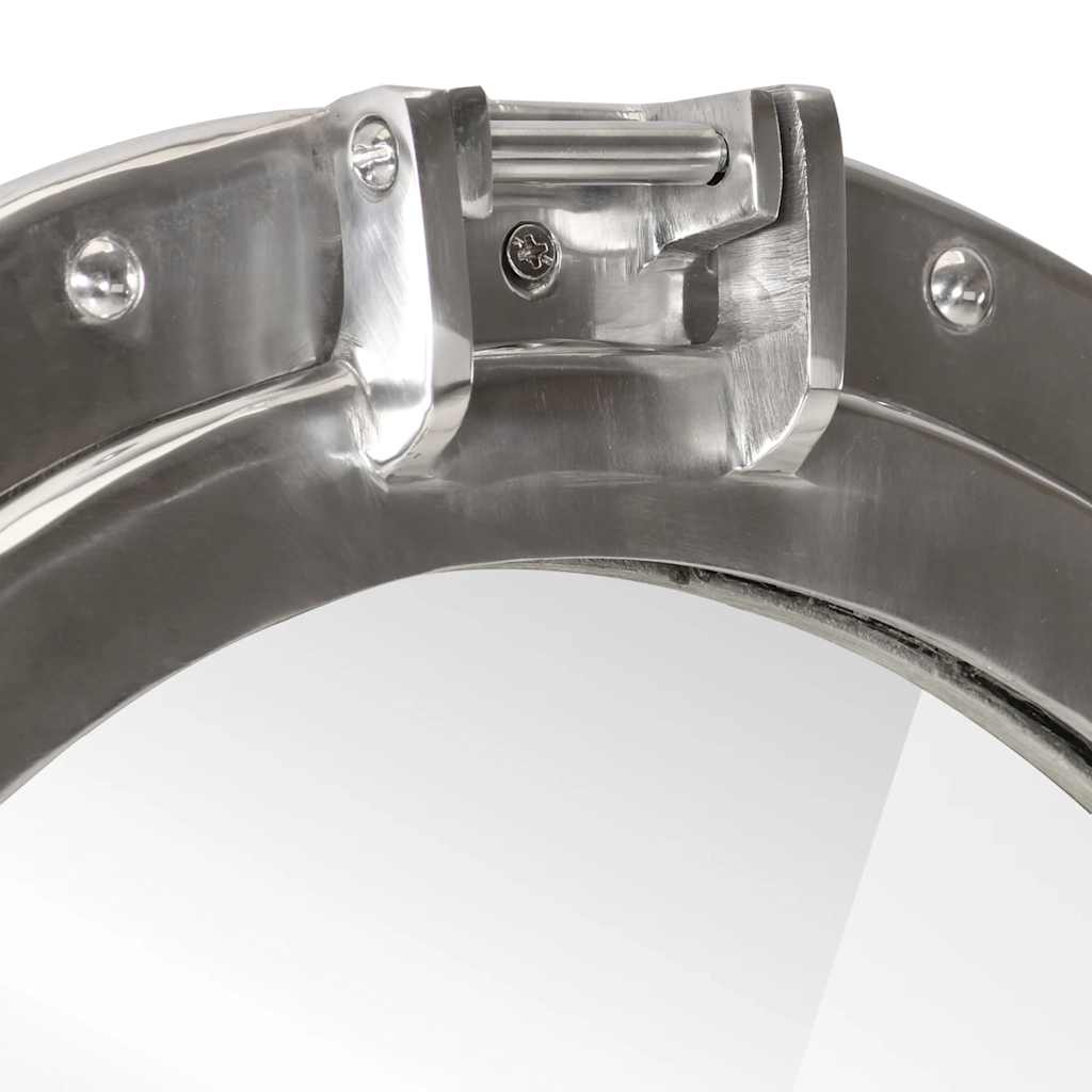 Espejo de ojo de buey de pared aluminio y vidrio Ø23 cm