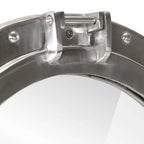 Espejo de ojo de buey de pared aluminio y vidrio Ø23 cm