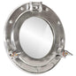 Porthole wall mirror, aluminum and glass Ø23 cm