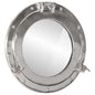 Porthole wall mirror, aluminum and glass Ø23 cm