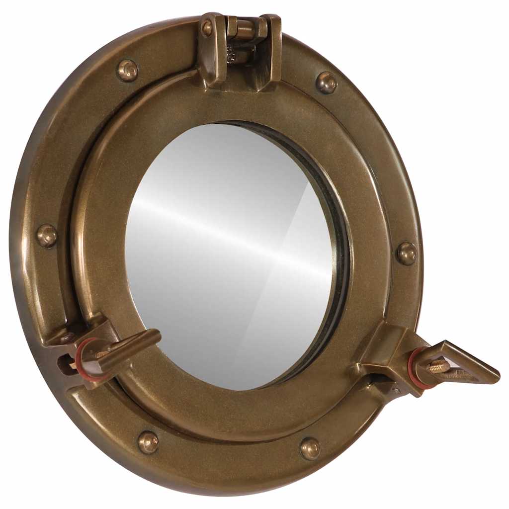 Espejo de ojo de buey de pared aluminio y vidrio Ø23 cm