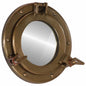Porthole wall mirror, aluminum and glass Ø23 cm