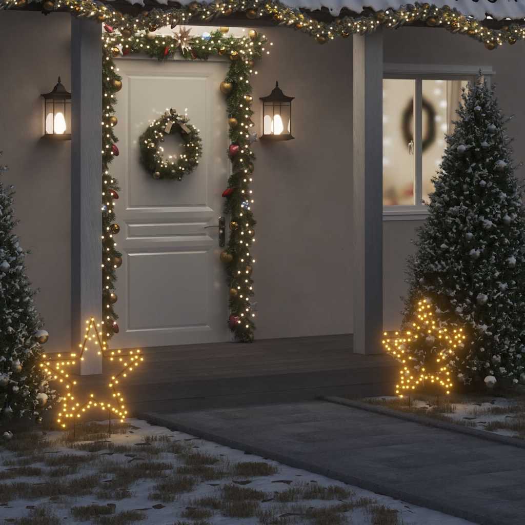 Árbol de Navidad luces decorativas con estacas 115 LED 90 cm