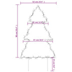 Árbol de Navidad luces decorativas con estacas 115 LED 90 cm