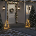 Árbol de Navidad luces decorativas con estacas 115 LED 90 cm