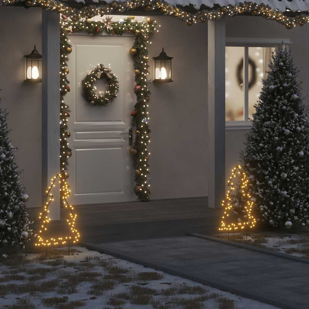 Árbol de Navidad luces decorativas con estacas 115 LED 90 cm