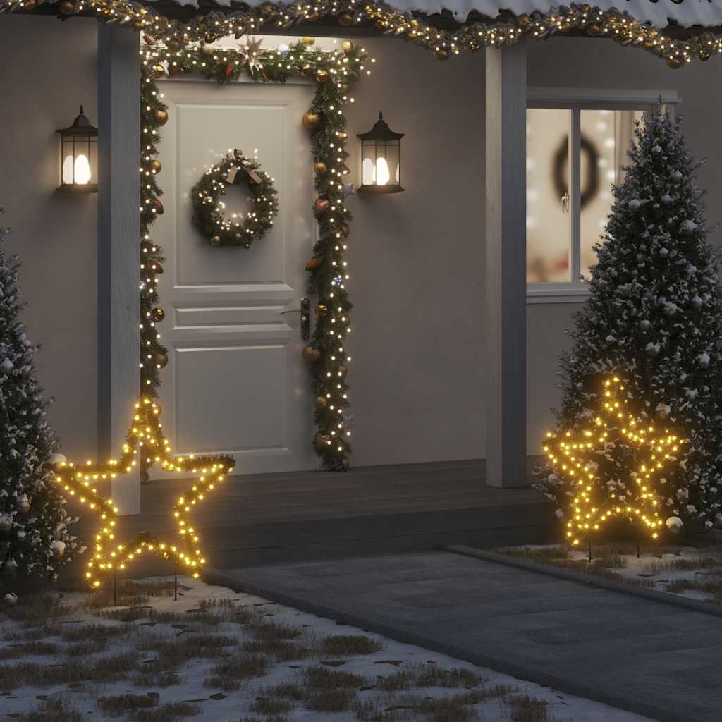 Árbol de Navidad luces decorativas con estacas 115 LED 90 cm