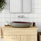 Lavabo de encimera ovalado cerámica negro azul 56,5x36,5x13,5cm