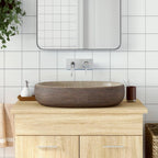 Lavabo de encimera ovalado cerámica negro azul 56,5x36,5x13,5cm