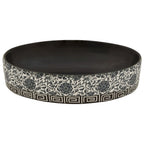 Lavabo de encimera ovalado cerámica negro azul 56,5x36,5x13,5cm