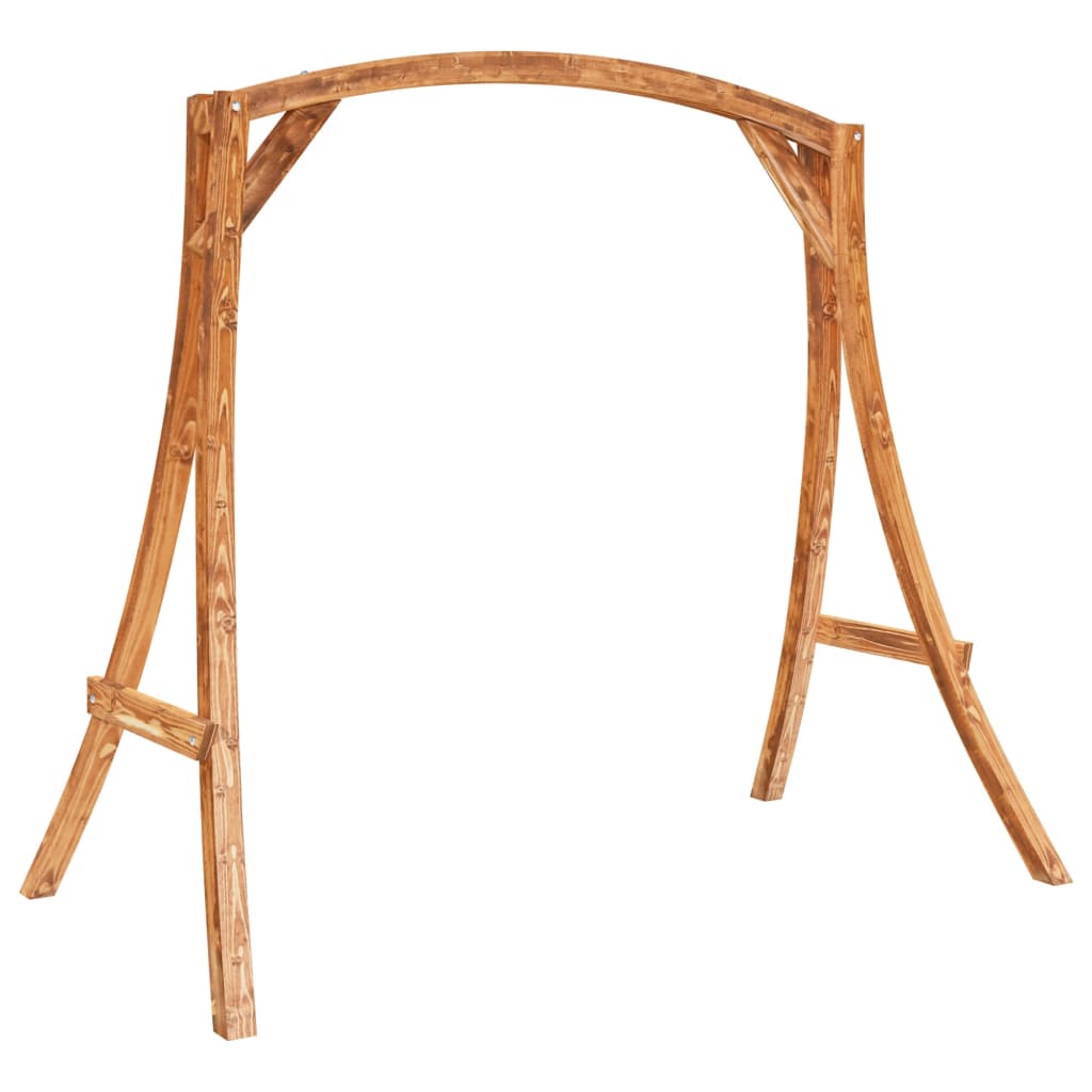 Columpio con cojín madera maciza abeto con acabado de teca