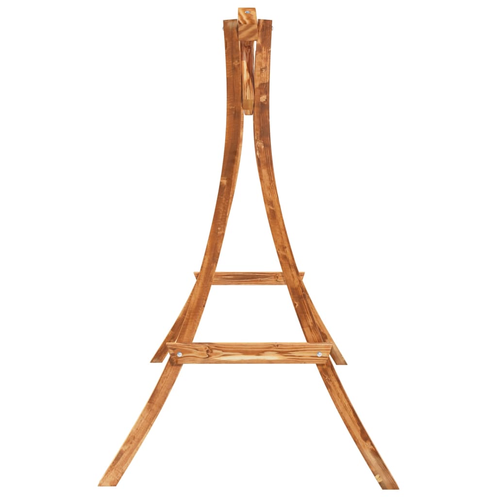 Columpio con cojín madera maciza abeto con acabado de teca