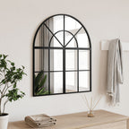 Espejo de pared arco de hierro negro 100x110 cm