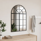 Espejo de pared arco de hierro negro 100x110 cm