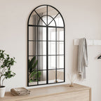 Espejo de pared arco de hierro negro 100x110 cm