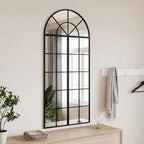 Espejo de pared arco de hierro negro 100x110 cm