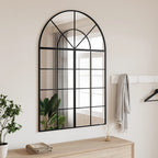 Espejo de pared arco de hierro negro 100x110 cm