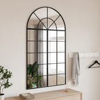 Espejo de pared arco de hierro negro 100x110 cm