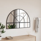 Espejo de pared arco de hierro negro 100x110 cm