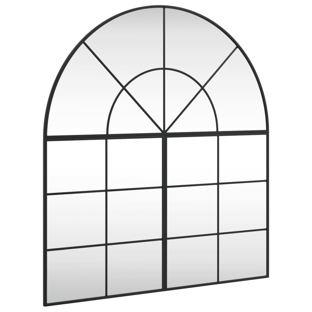 Espejo de pared arco de hierro negro 100x110 cm