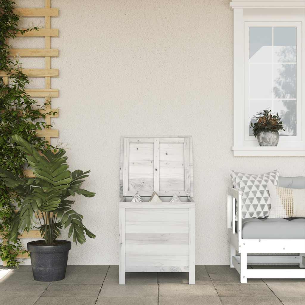 Arcón de jardín madera maciza abeto 150x50x56,5 cm