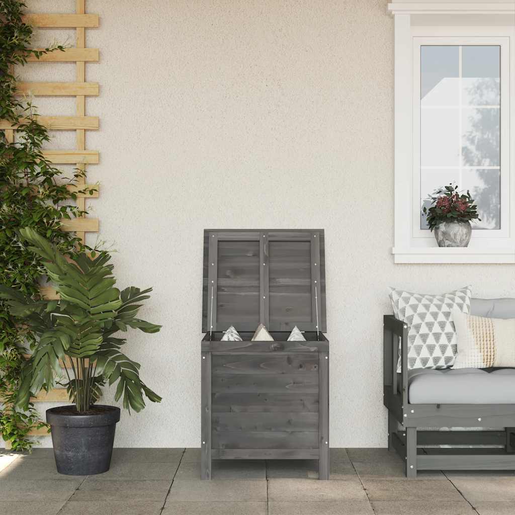 Arcón de jardín madera maciza abeto 150x50x56,5 cm