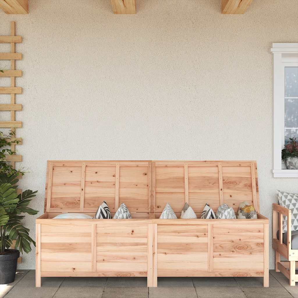 Arcón de jardín madera maciza abeto 150x50x56,5 cm