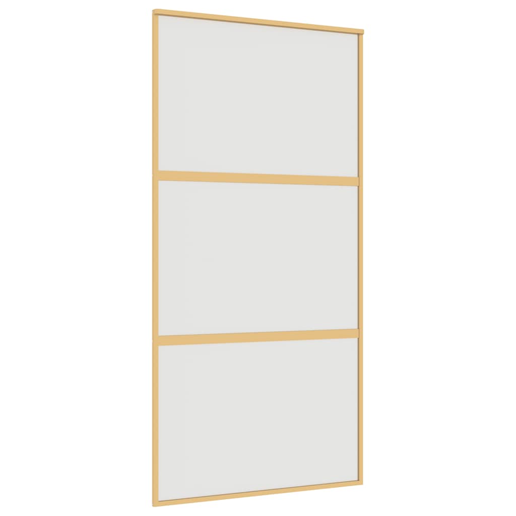 Puerta corredera dorada de vidrio ESG esmerilado y aluminio