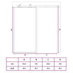 Puerta corredera dorada de vidrio ESG esmerilado y aluminio