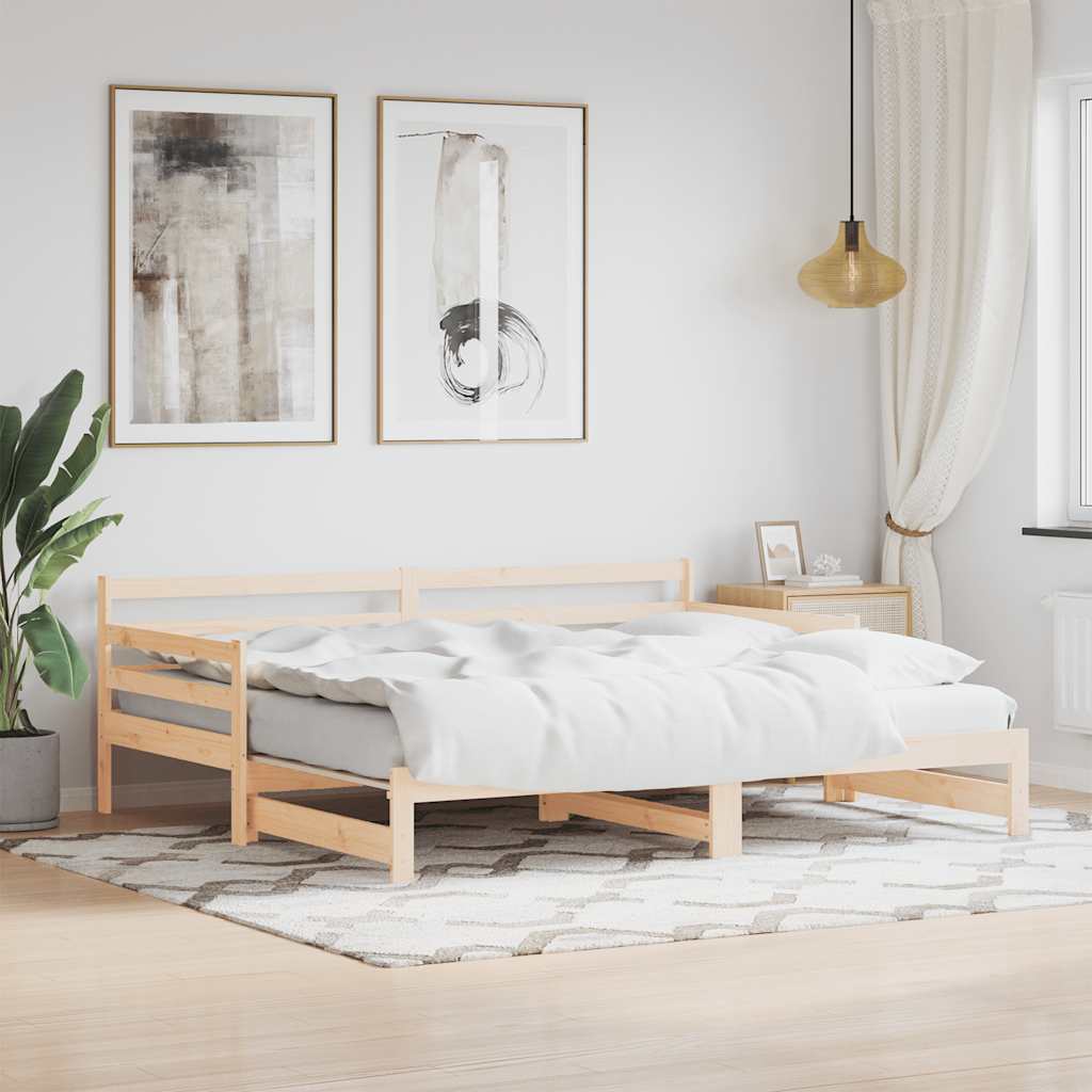 Sofá cama nido con colchón terciopelo verde oscuro 90x200 cm