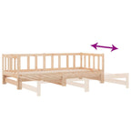Sofá cama nido madera maciza de pino 90x200 cm