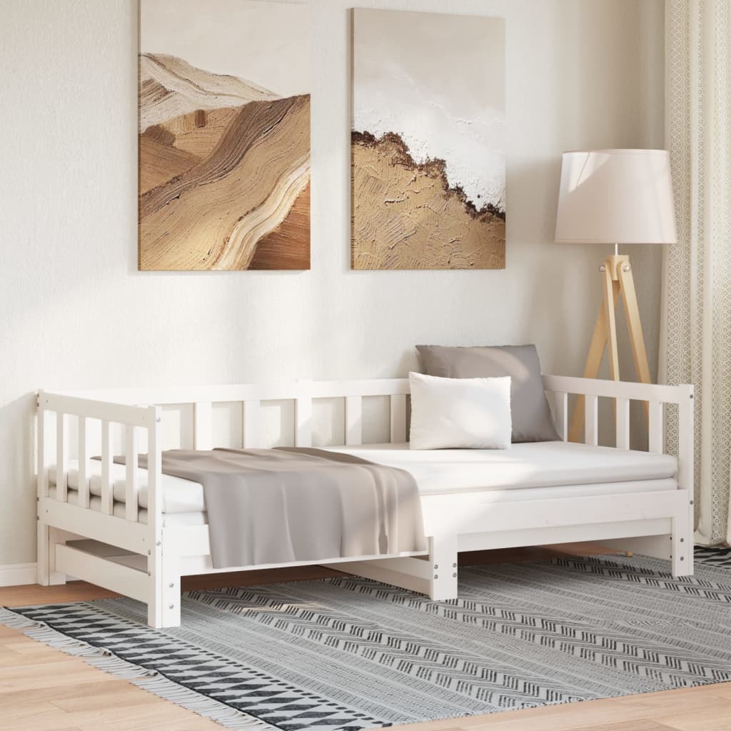Solid pine trundle daybed 90x200 cm