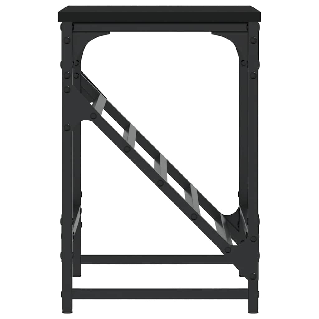 Zapatero de madera de ingeniería negro 60x30x45 cm