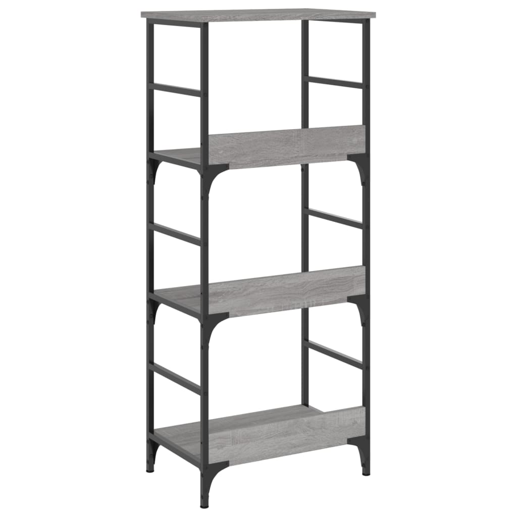 Estantería de madera de ingeniería gris Sonoma 50x33x117,5 cm