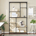 Estantería de madera de ingeniería gris Sonoma 50x33x117,5 cm